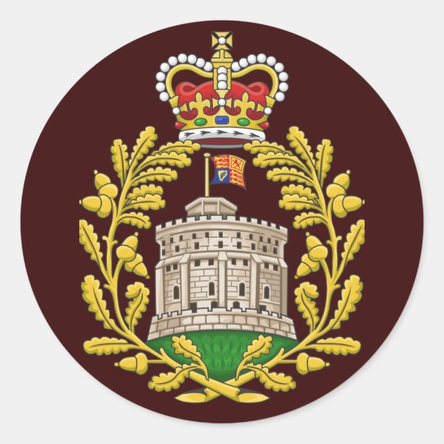 Pegatina Redonda Insignia de la casa de Windsor (Anverso)