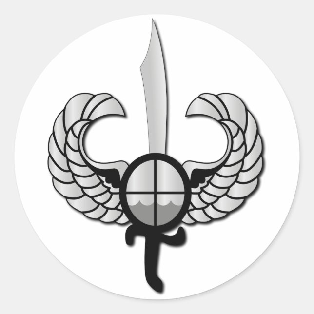 Pegatina Redonda Insignia de la Fuerza de Acción Especial de la PNP (Anverso)