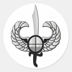 Pegatina Redonda Insignia de la Fuerza de Acción Especial de la PNP