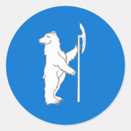 Pegatina Redonda Insignia de la población de Bjornsborg