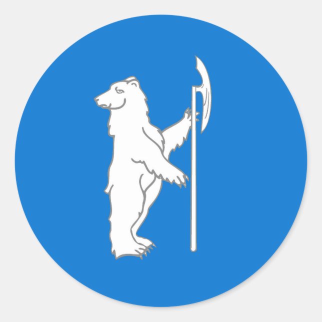 Pegatina Redonda Insignia de la población de Bjornsborg (Anverso)
