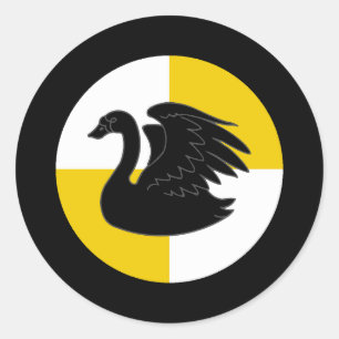 Pegatina Redonda Insignia de la población de Cynagua