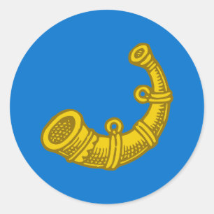 Pegatina Redonda Insignia de la población de Hartshorn-dale