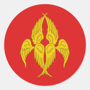 Pegatina Redonda Insignia de la población de los ángeles