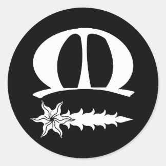 Pegatina Redonda Insignia de la Población del Reino de Meridies