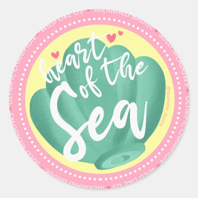 Pegatina Redonda Insignia de la sirena - AC (Anverso)