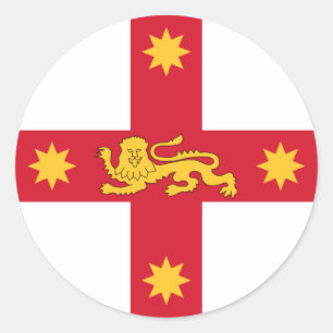 Pegatina Redonda Insignia de Nueva Gales del Sur, Australia