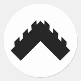 Pegatina Redonda Insignia de población de Aarnimetsä