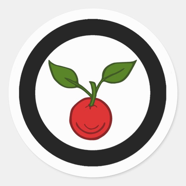 Pegatina Redonda Insignia de población de Appleholm (Anverso)