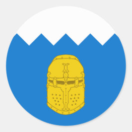 Pegatina Redonda Insignia de población de Bronzehelm