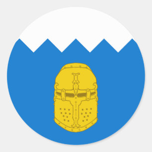 Pegatina Redonda Insignia de población de Bronzehelm