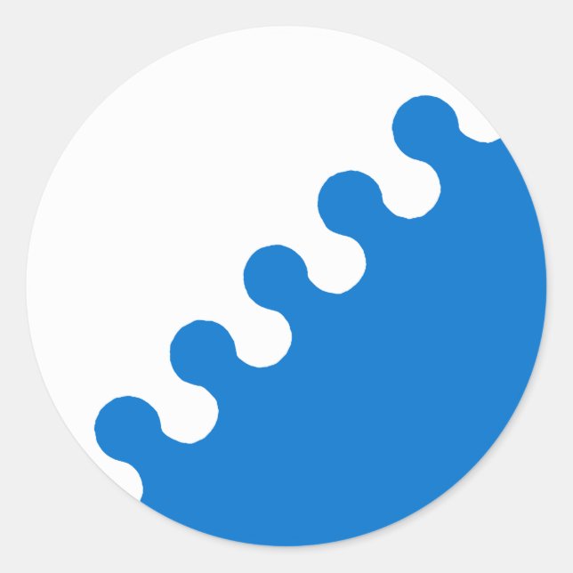 Pegatina Redonda Insignia de población de Cleftlands (Anverso)