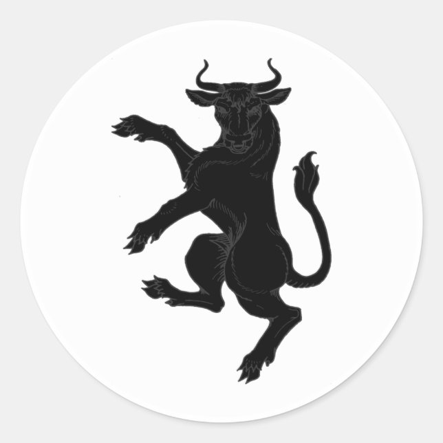 Pegatina Redonda Insignia de población de Cluain (Anverso)