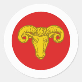 Pegatina Redonda Insignia de población de Ramshaven