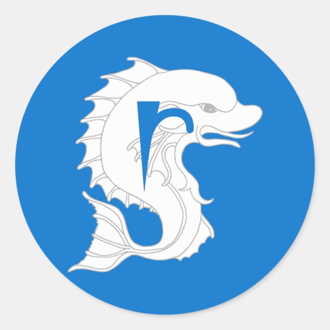 Pegatina Redonda Insignia de población de Ruantallan (Anverso)