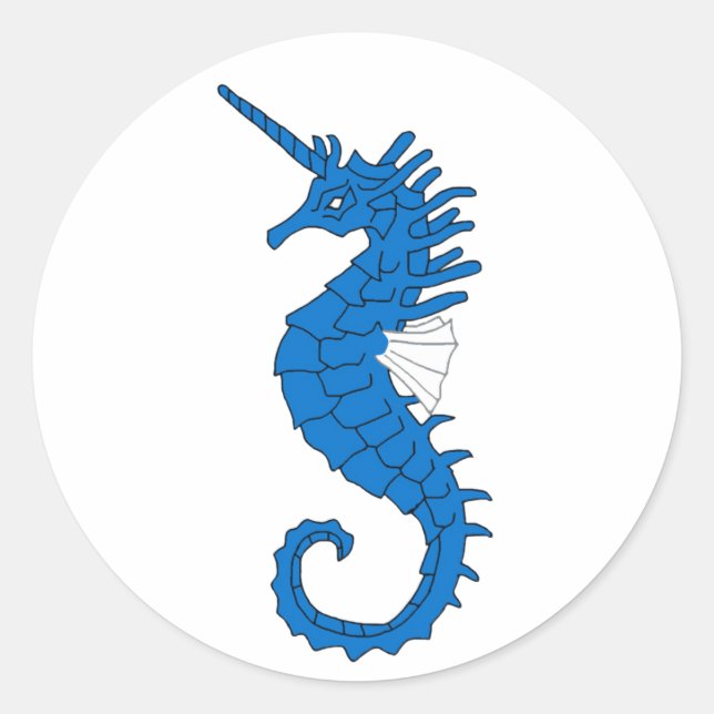 Pegatina Redonda Insignia de población del Reino de Atlantia (Anverso)