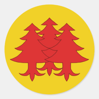 Pegatina Redonda Insignia de población del Reino de Drachenwald