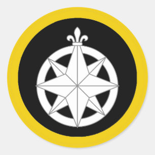 Pegatina Redonda Insignia de población del Reino del Northshield