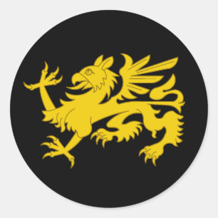 Pegatina Redonda Insignia de población del Reino del Northshield