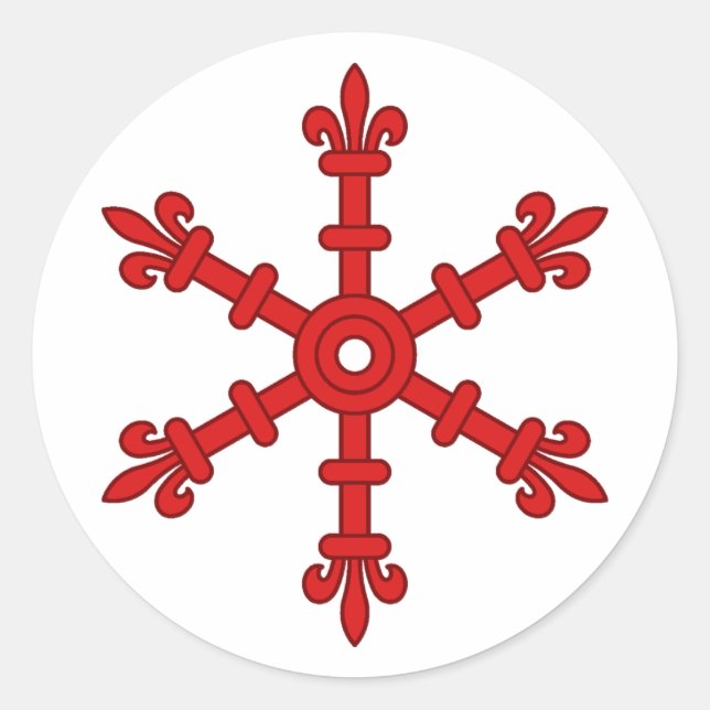 Pegatina Redonda Insignia de población intermista (Anverso)