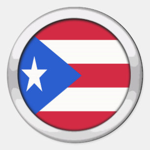 Pegatina Redonda Insignia de Puerto Rico