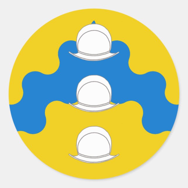 Pegatina Redonda Insignia de Rio de las Animas (Anverso)