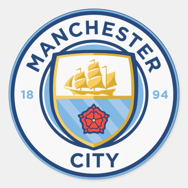 Pegatina Redonda Insignia del equipo de fútbol (Anverso)