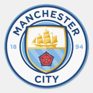 Pegatina Redonda Insignia del equipo de fútbol