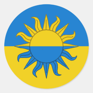 Pegatina Redonda Insignia del Reino de Atenveldt
