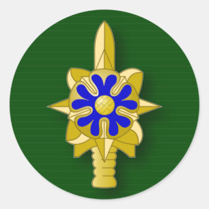 Pegatina Redonda Insignia del Servicio de Inteligencia del Ejércit