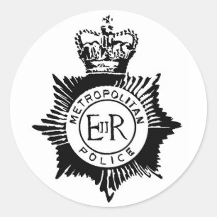 Pegatina Redonda Insignia policial