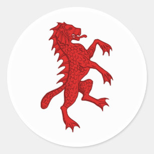 Pegatina Redonda Insignia popular de Dun Carraig