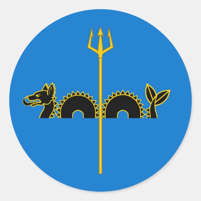 Pegatina Redonda Insignia popular de la Baronía de Calafia (Anverso)