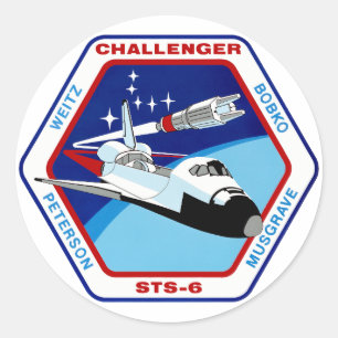 PEGATINA REDONDA INSIGNIA STS-6