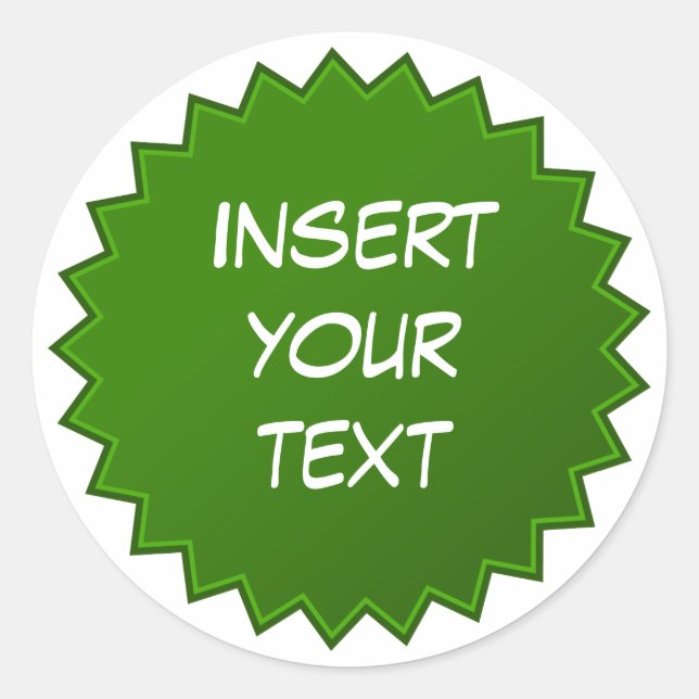 Pegatina Redonda Insignia verde (Anverso)