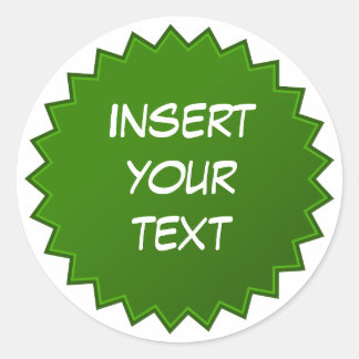Pegatina Redonda Insignia verde