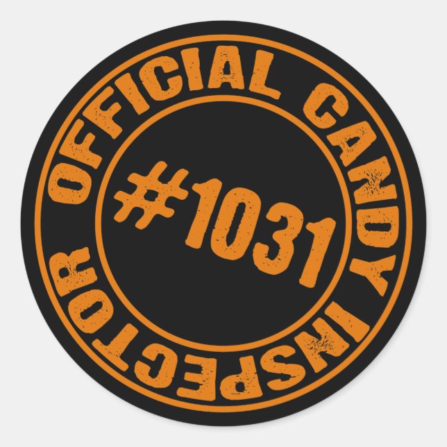 Pegatina Redonda Inspector Candy (Anverso)