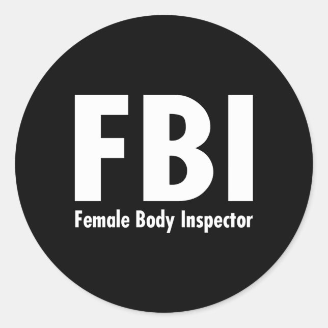 Pegatina Redonda - Inspector De Cuerpo Fbi (Anverso)
