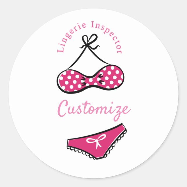 Pegatina Redonda Inspector Lingerie Thunder_Cove (Anverso)