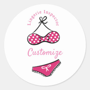 Pegatina Redonda Inspector Lingerie Thunder_Cove
