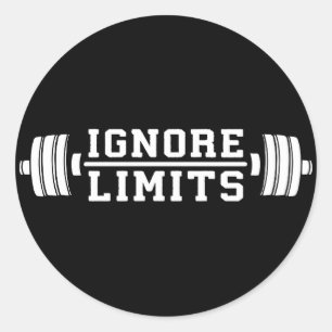 Pegatina Redonda Inspiración de entrenamiento - Ignorar límites - M