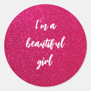 Pegatina Redonda Inspirational bodypositive phrase
