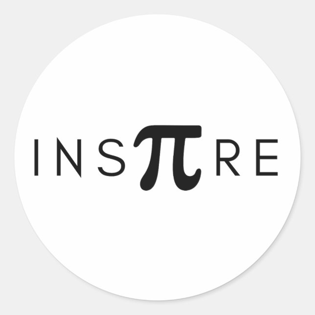 Pegatina Redonda Inspire Pi Day Matemáticas (Anverso)