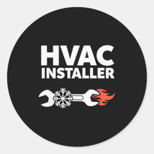 Pegatina Redonda Instalador de Hvac Divertido Técnico de Hvac Padre