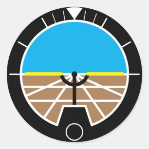 Pegatina Redonda Instrumentos del vuelo