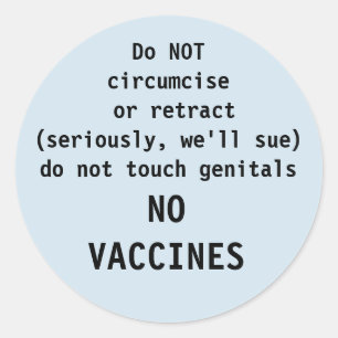 Pegatina Redonda intacto ninguna advertencia del hospital del circ