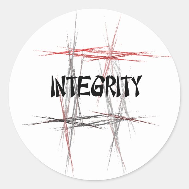 Pegatina Redonda Integridad de las artes marciales (Anverso)