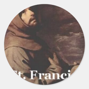 Pegatina Redonda Intenso regalo de San Francisco Asís Franciscano