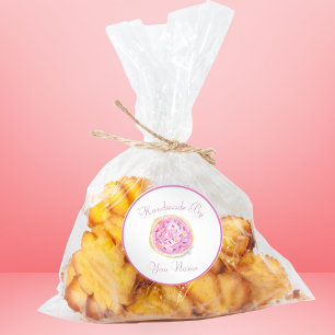 Pegatina Redonda Intercambio de Galletas de Azúcar Glaseadas con Ro