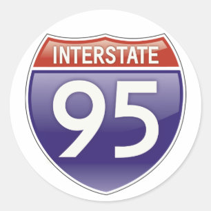 Pegatina Redonda Interestatal 95